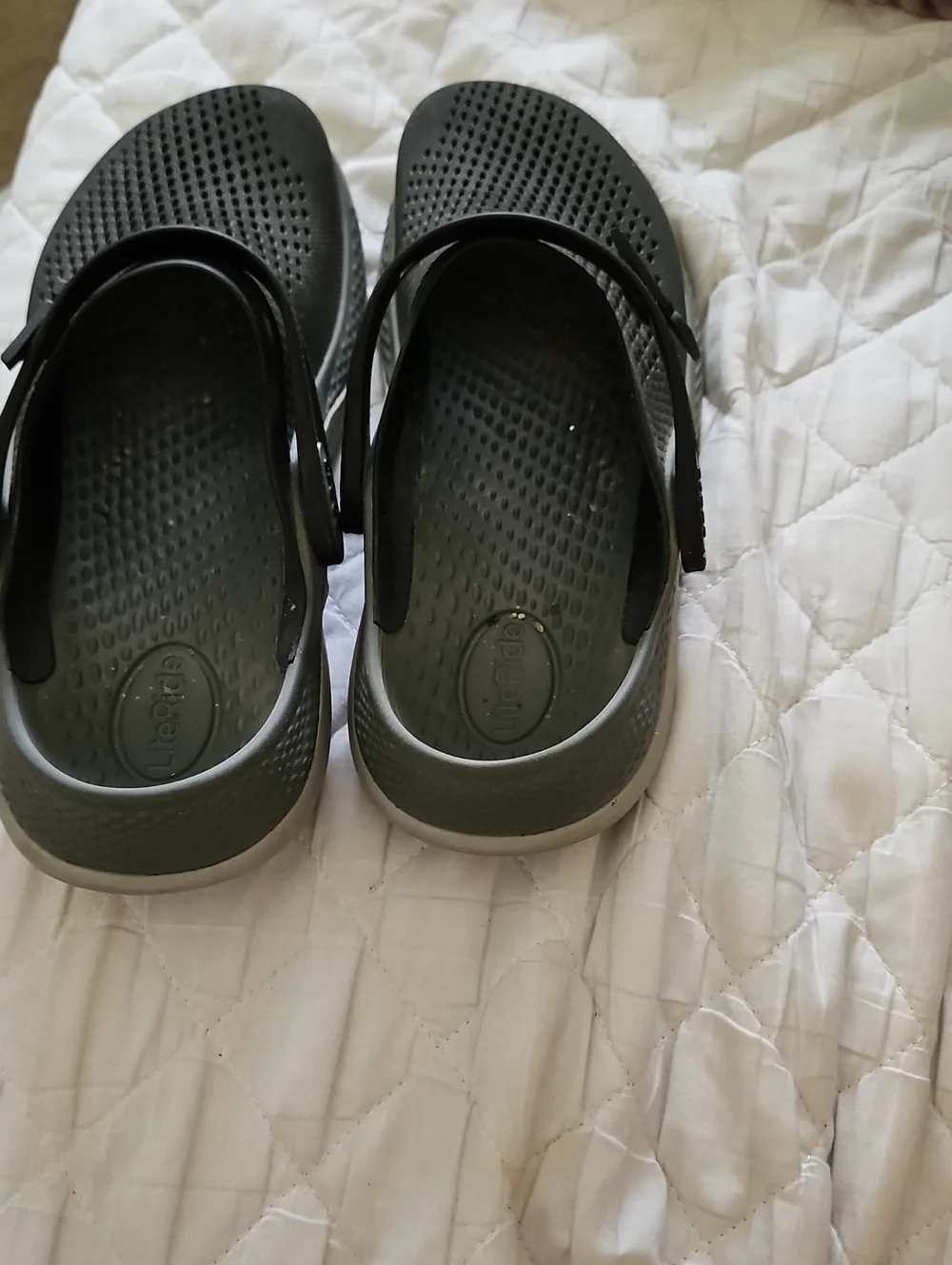 CROCS Men’s Black and Gray LiteRide Slip-On Clogs